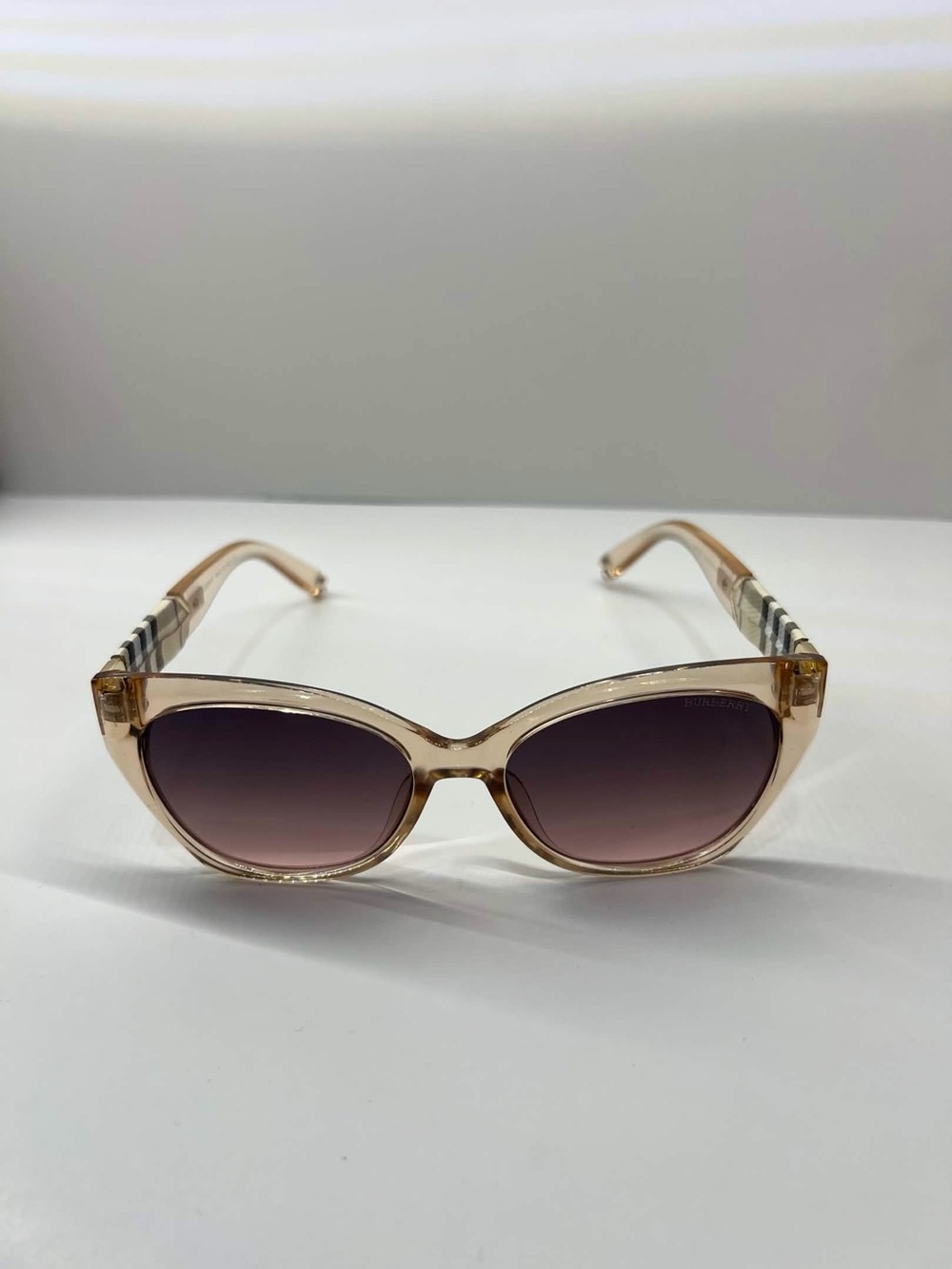 Burberry Transparent Sunglasses with Gradient Lenses